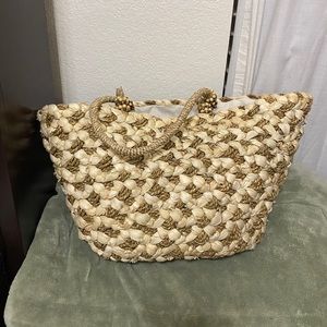 Anthropologie straw beach tote